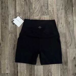 Beyond yoga classic black buttery active shorts